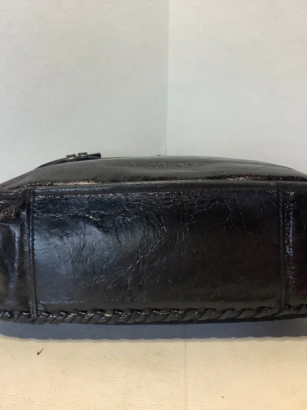 Hobo Banjo Leather Crossbody Purse Bag Black Small